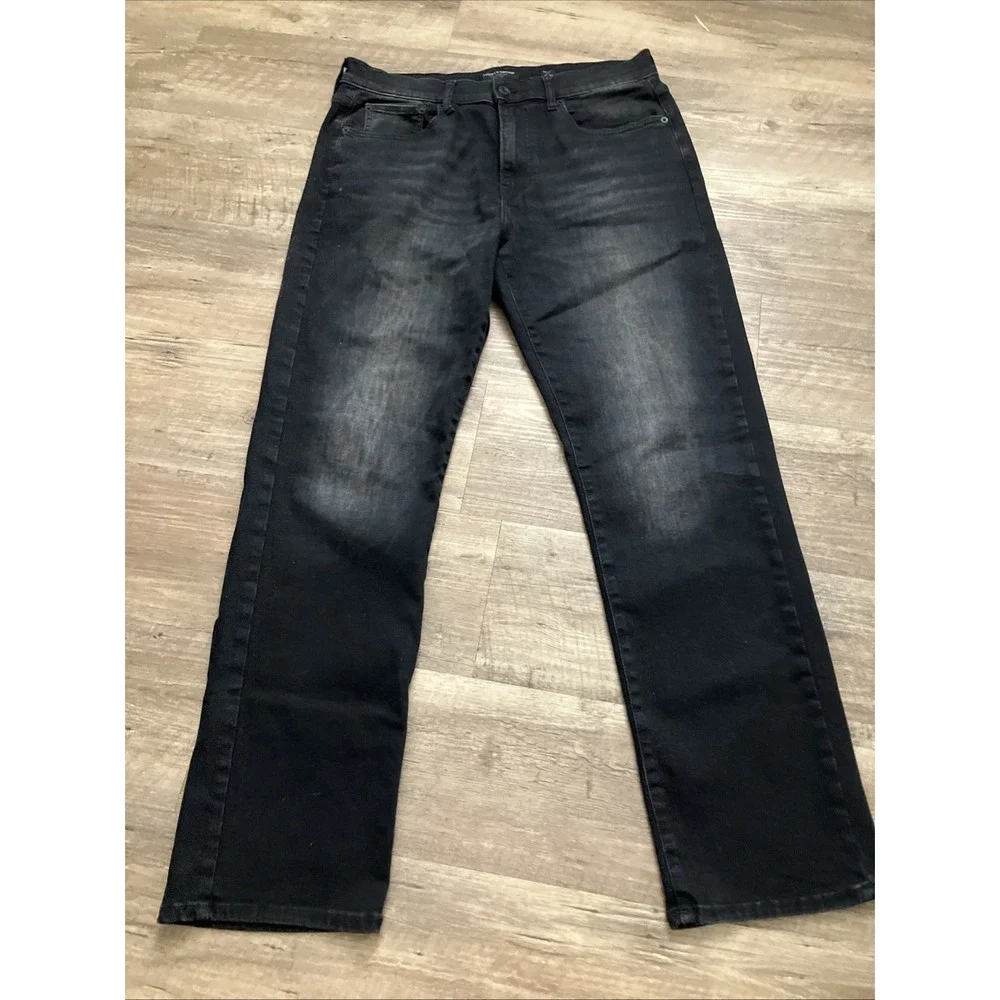 Lucky Brand Mens 221 Straight Leg Jeans Denim Black Jeans Size 34x32